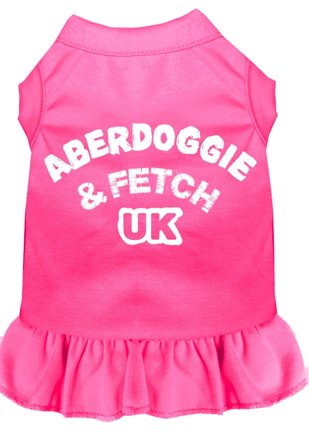 Aberdoggie Uk Screen Print Dress Bright Pink Xxl