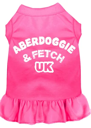 Aberdoggie Uk Screen Print Dress Bright Pink Xxl