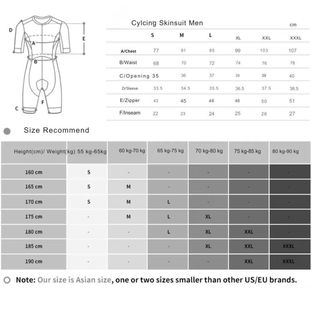 Aerodoc Black Men Triathlon Tri Suit Gel Padded Compression Running Swimming Cycling Skinsuit
