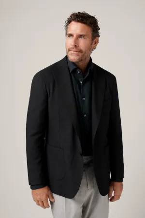 Apollo Unconstructed Hopsack Blazer - Charcoal