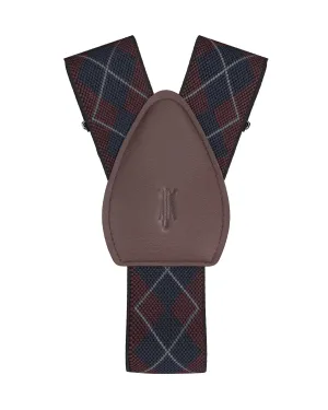 Ashford Navy/Maroon Shirttail Garters