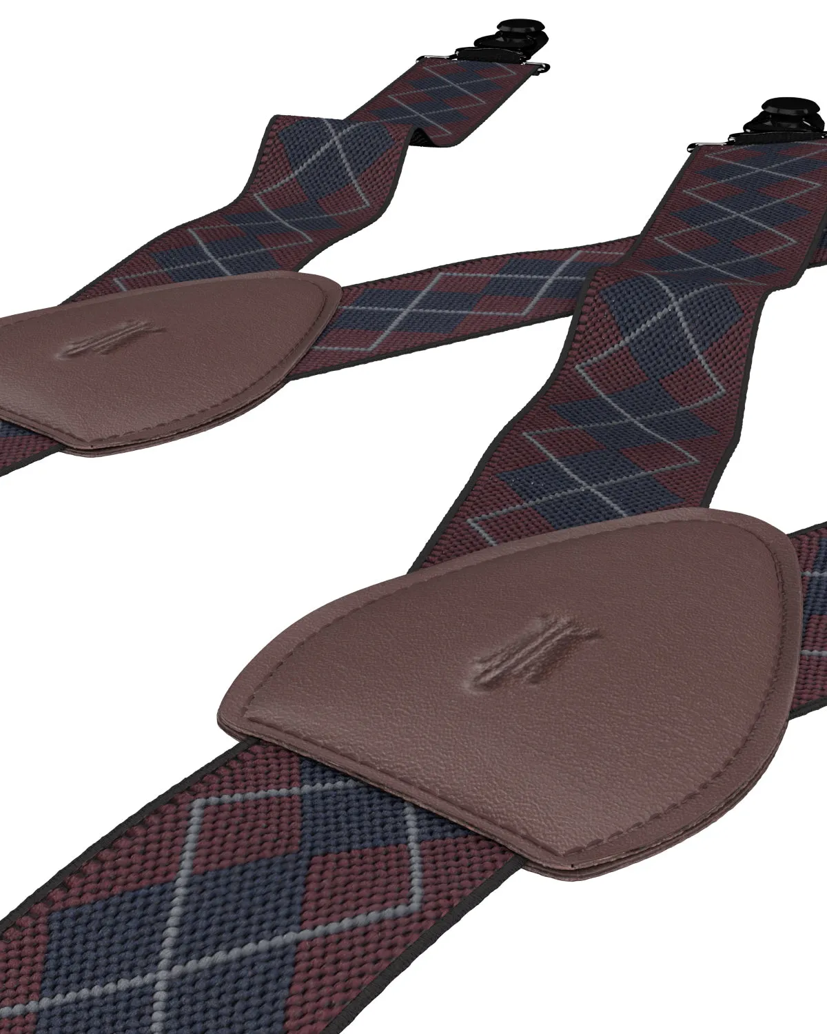 Ashford Navy/Maroon Shirttail Garters