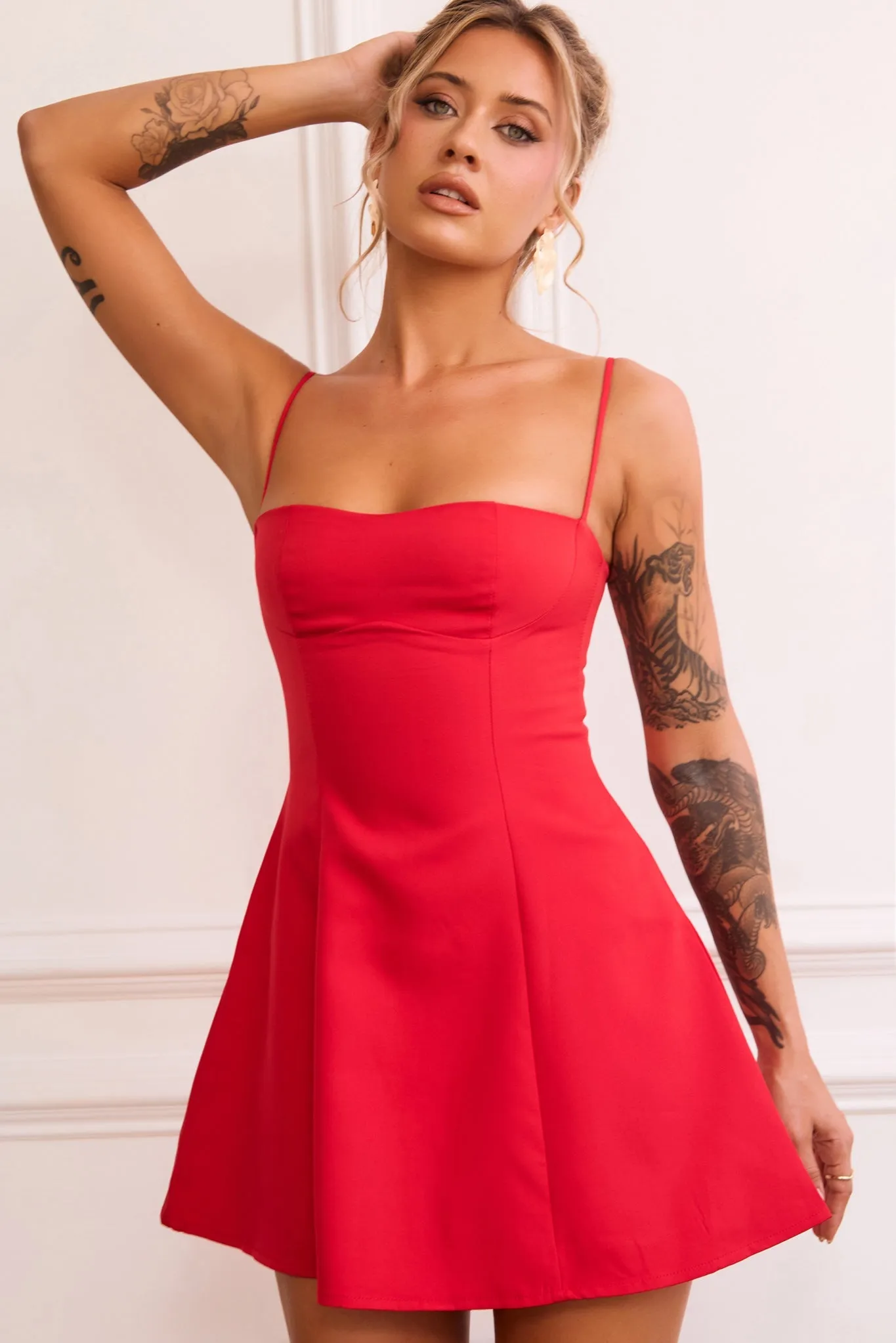 Aster Mini Dress - Red