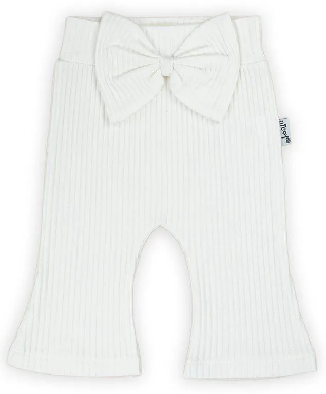 Bamar Nicol Ribbed flared trousers for girls cream LEA
