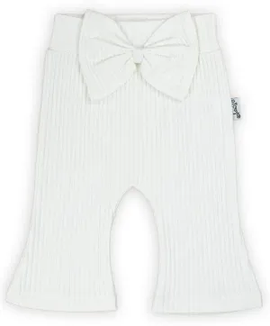 Bamar Nicol Ribbed flared trousers for girls cream LEA