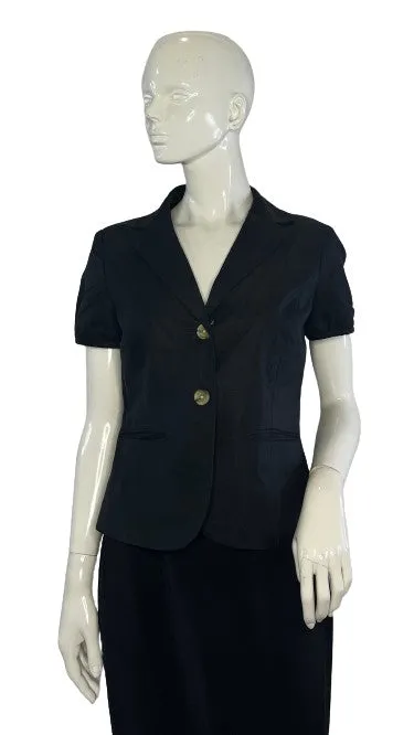 Banana Republic Blazer Short Sleeve Black Size 6 SKU 000008-5