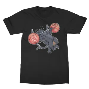 Benchpressing Black Cat T-shirt (UK)