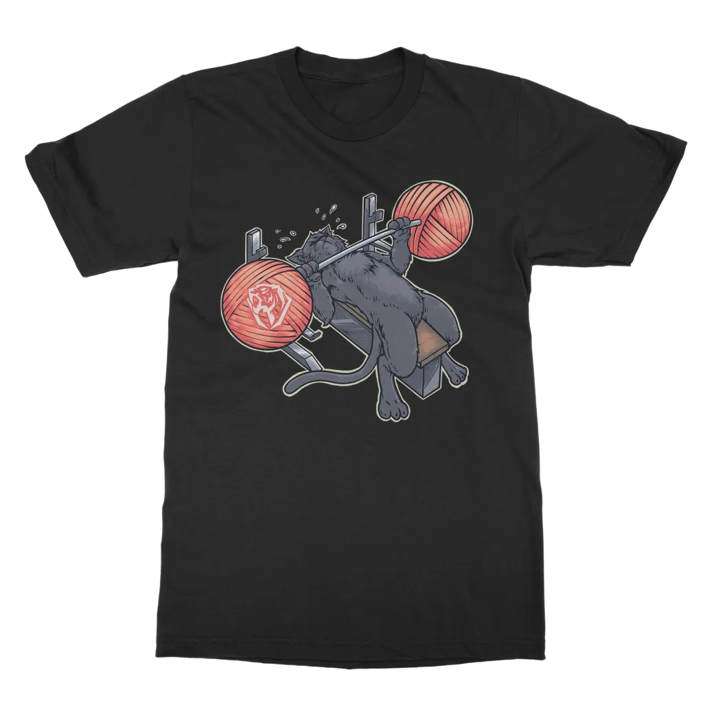 Benchpressing Black Cat T-shirt (UK)