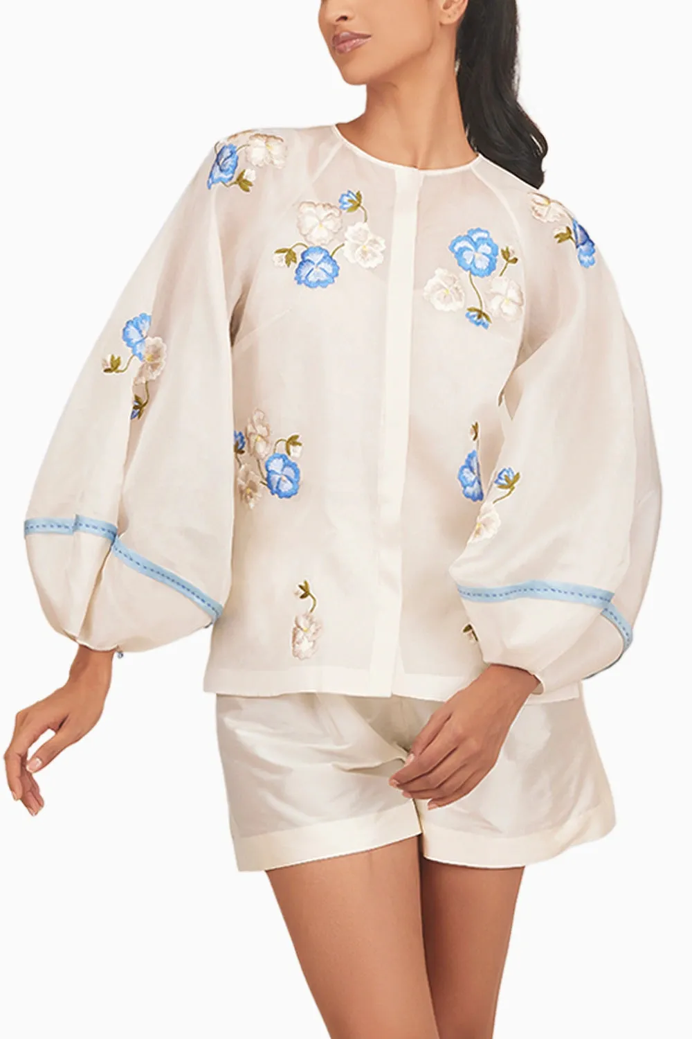 Bishop Organza Top With Slip