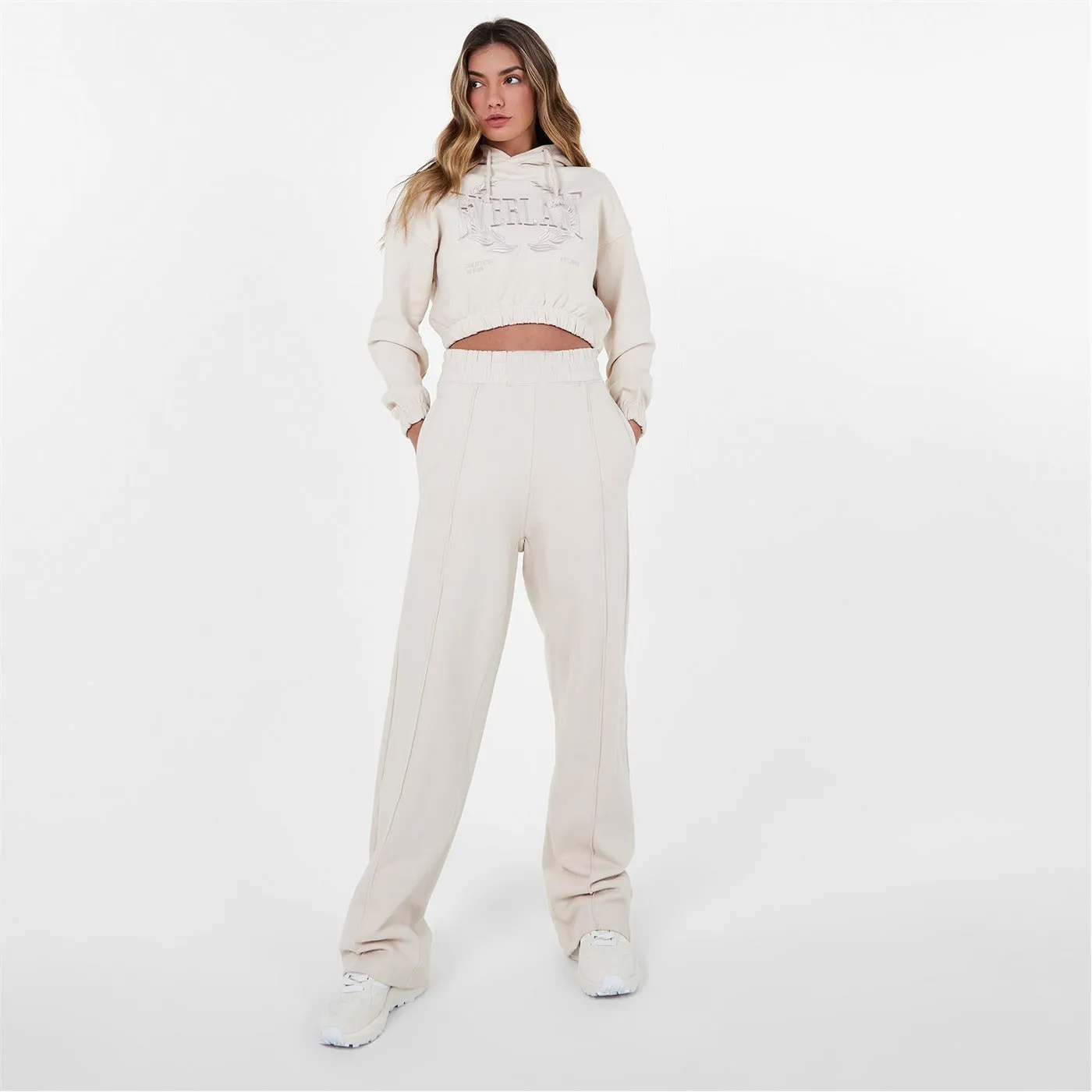 BSK Wide Leg White Trousers