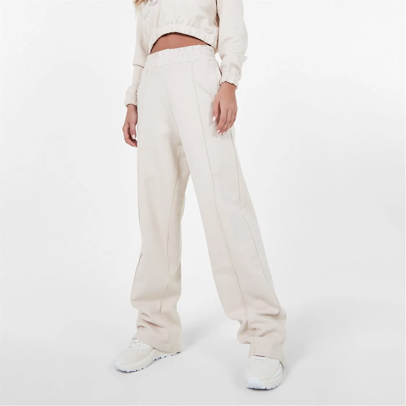 BSK Wide Leg White Trousers