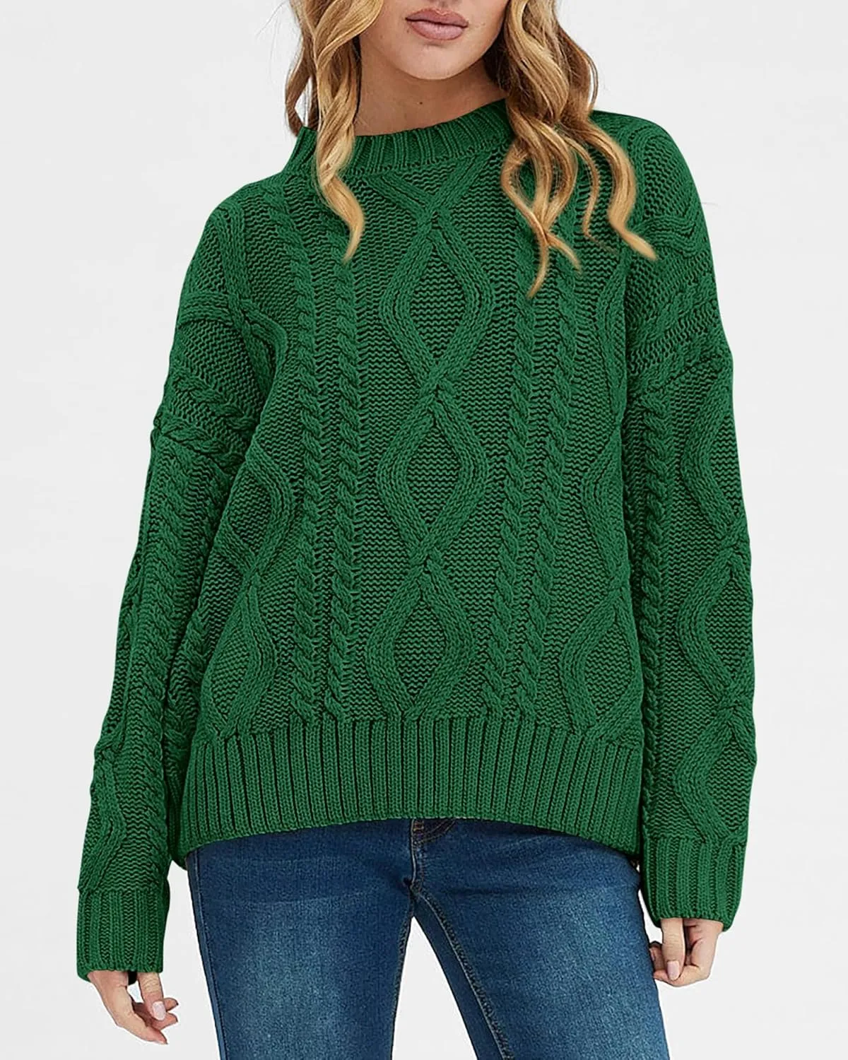 BTFBM Casual Women Long Sleeve Sweater 2025 Fall Ribbed Knit Pullover Loose Crewneck Cable Sweater Jumper Tops