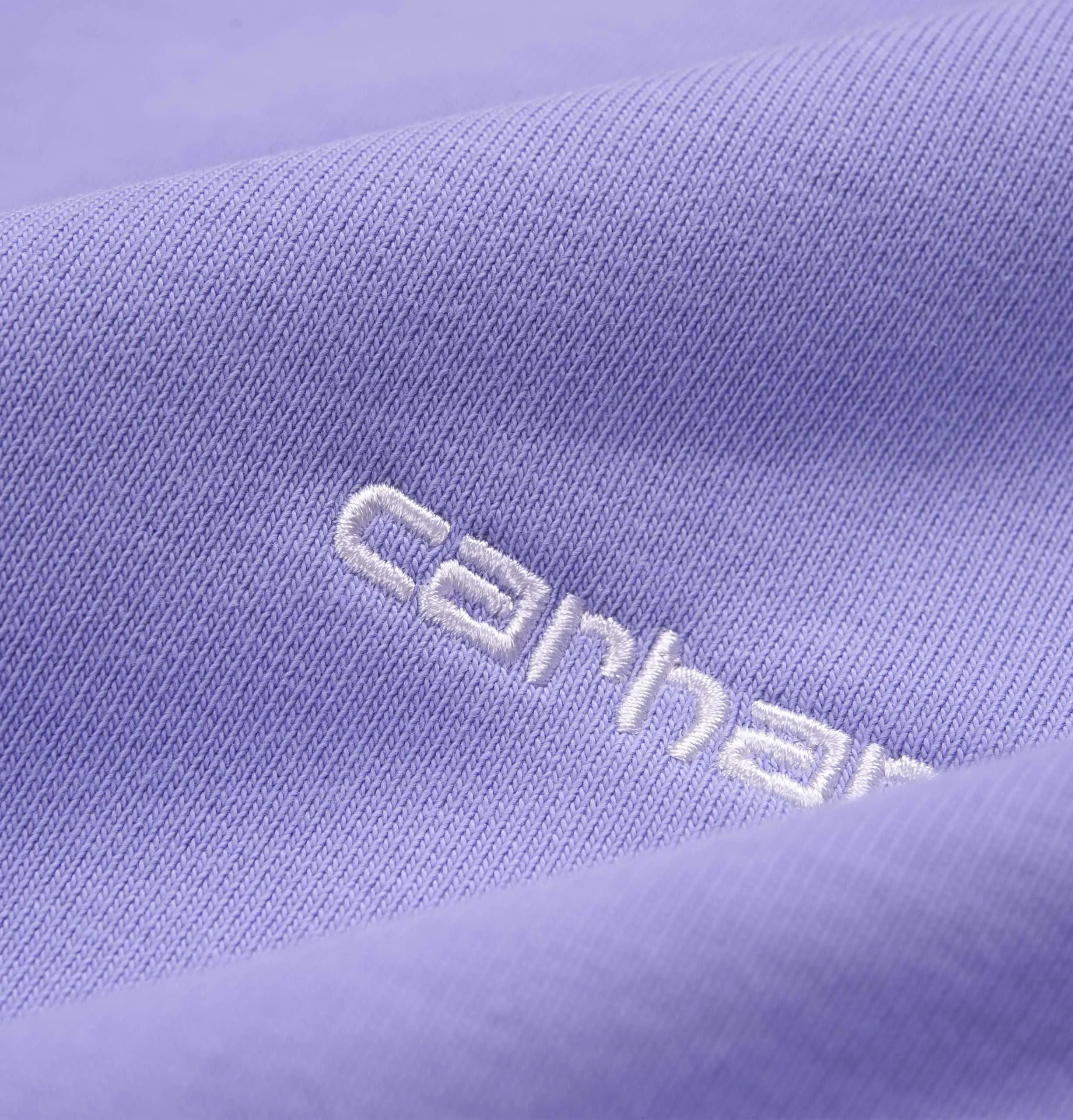 Carhartt WIP Script Embroidery Sweatshirt – Soft Lavender/White