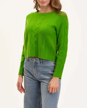 Cashmere Cable Crew Neck Sweater