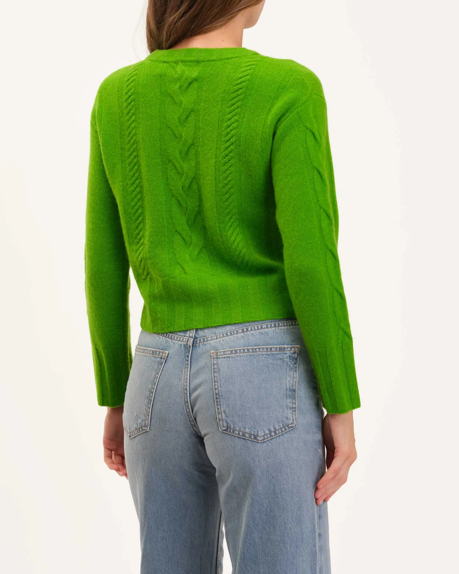 Cashmere Cable Crew Neck Sweater