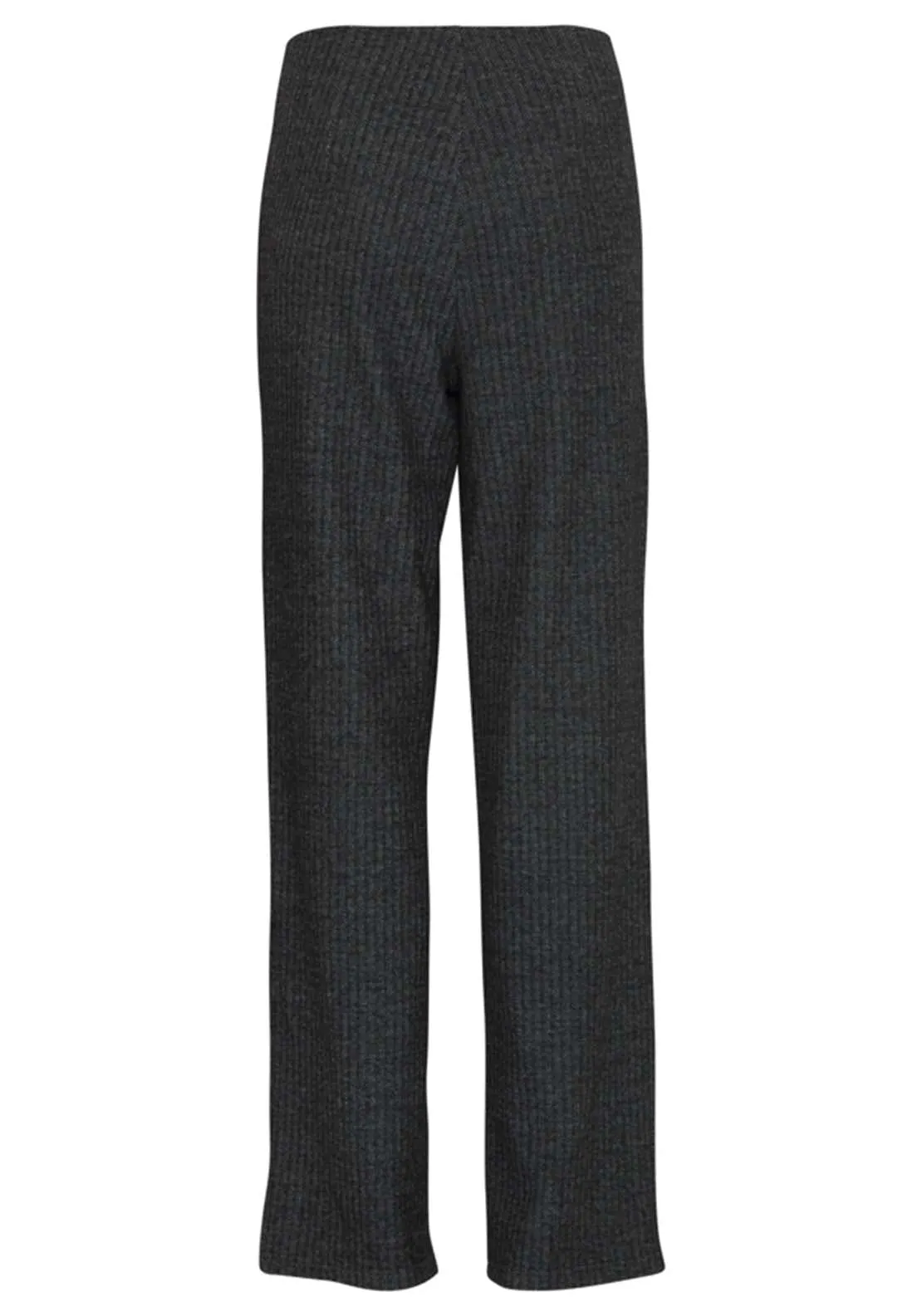 Casual Straight Leg Trousers - Black