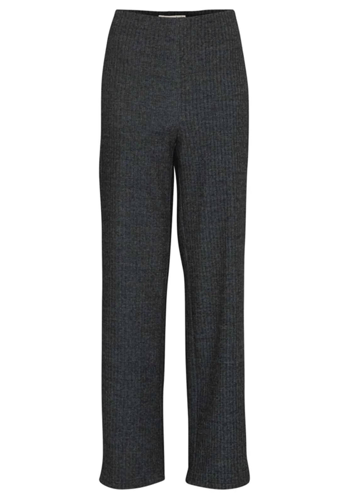 Casual Straight Leg Trousers - Black