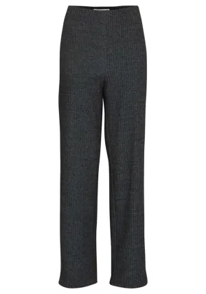 Casual Straight Leg Trousers - Black