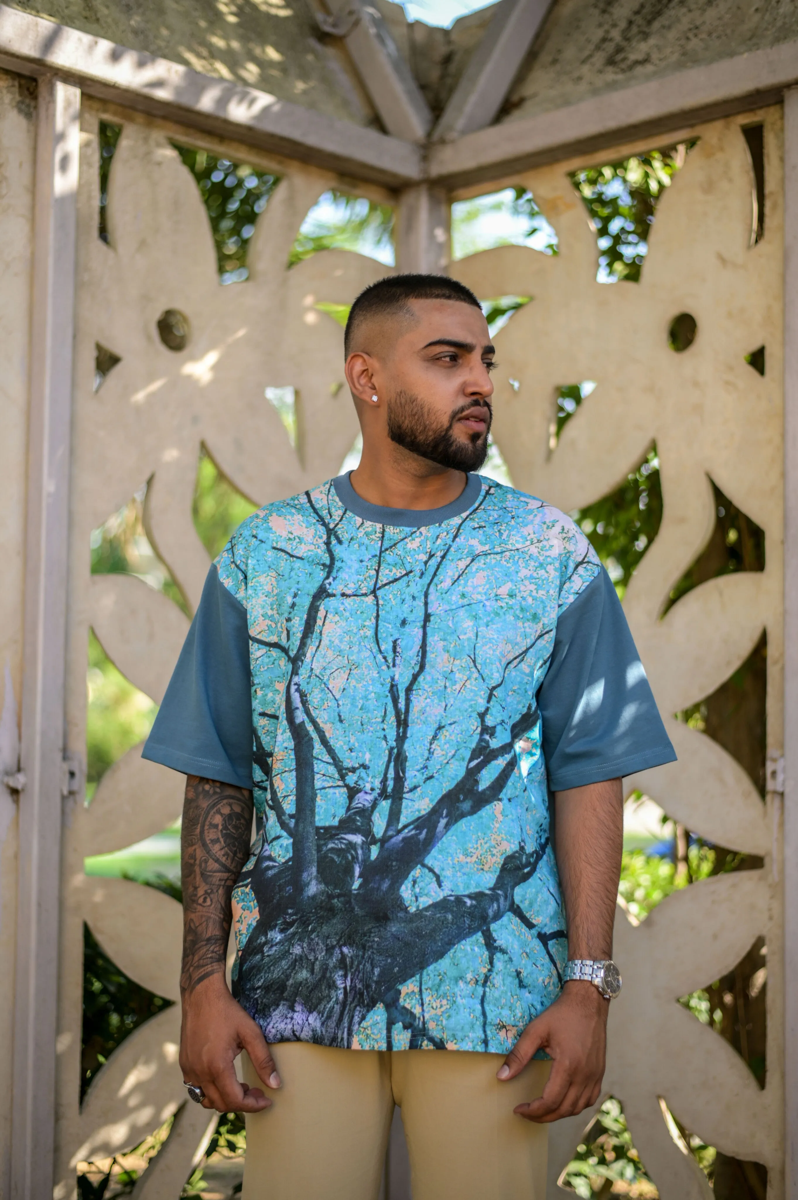 Coastal Charm (Oversize Linen T-Shirt)  AddysForMen