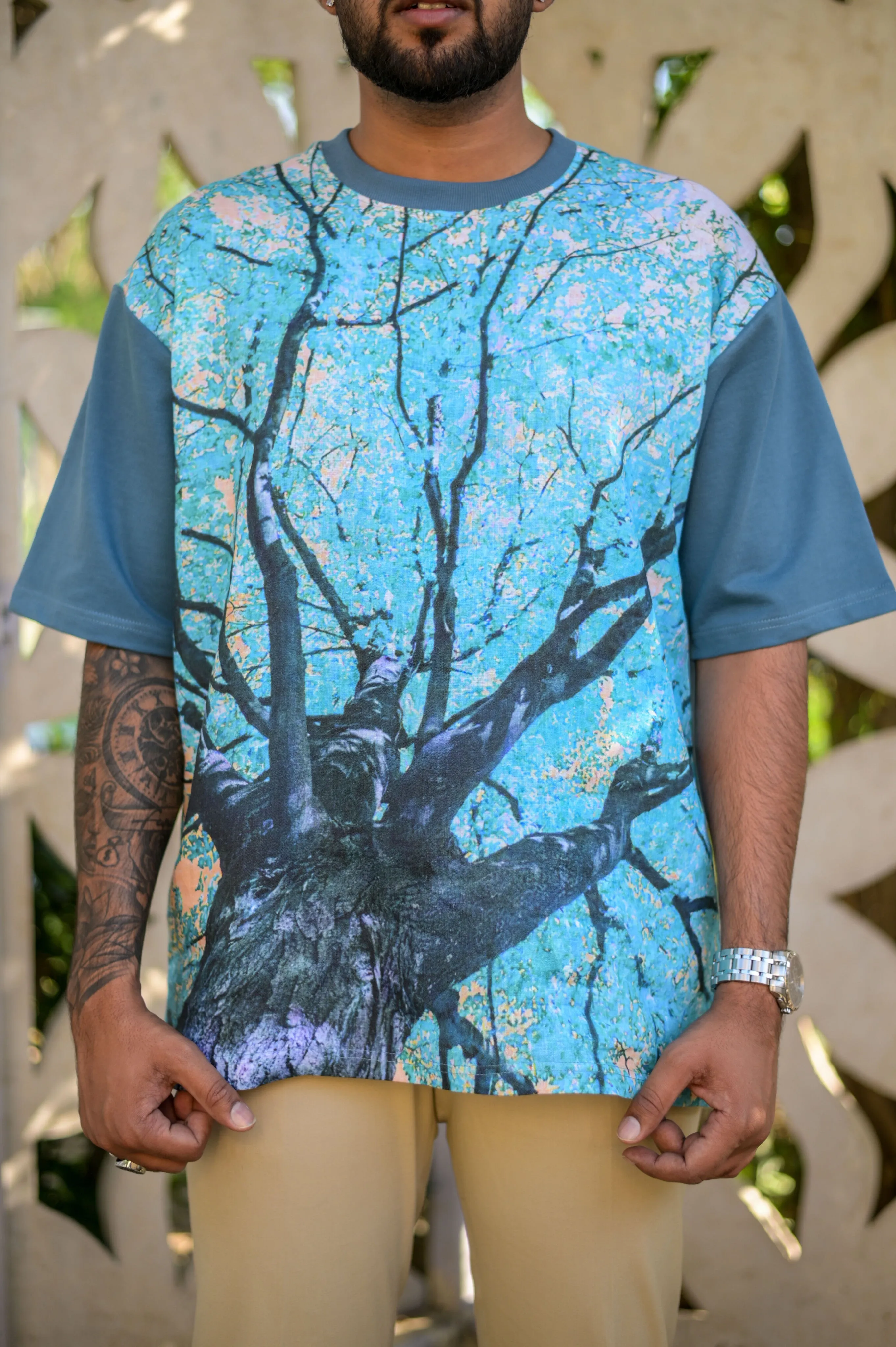 Coastal Charm (Oversize Linen T-Shirt)  AddysForMen