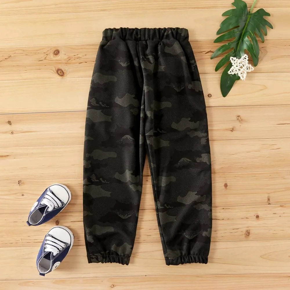 COTTNBABY Toddler Boy Camouflage Casual Sweatpants Harem Pants