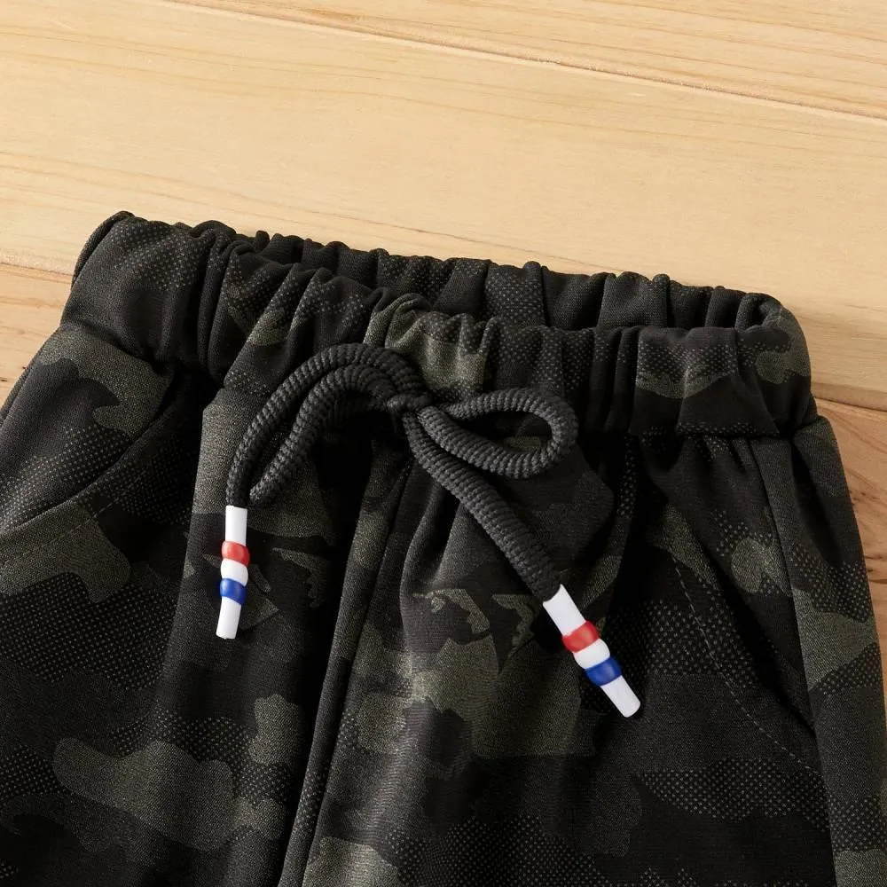 COTTNBABY Toddler Boy Camouflage Casual Sweatpants Harem Pants