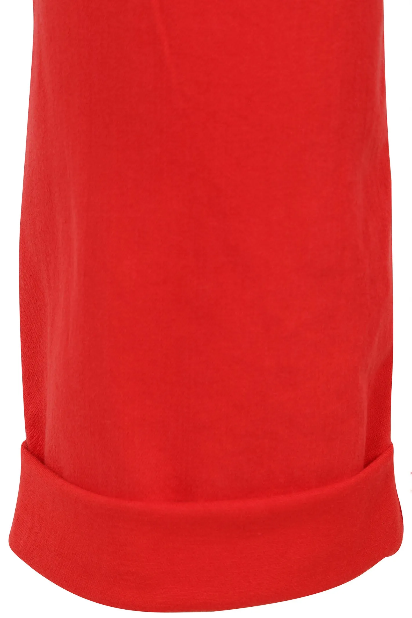 Doris Streich 807 196 32 Red Stretch Cotton Pull-On Turn Up Trousers