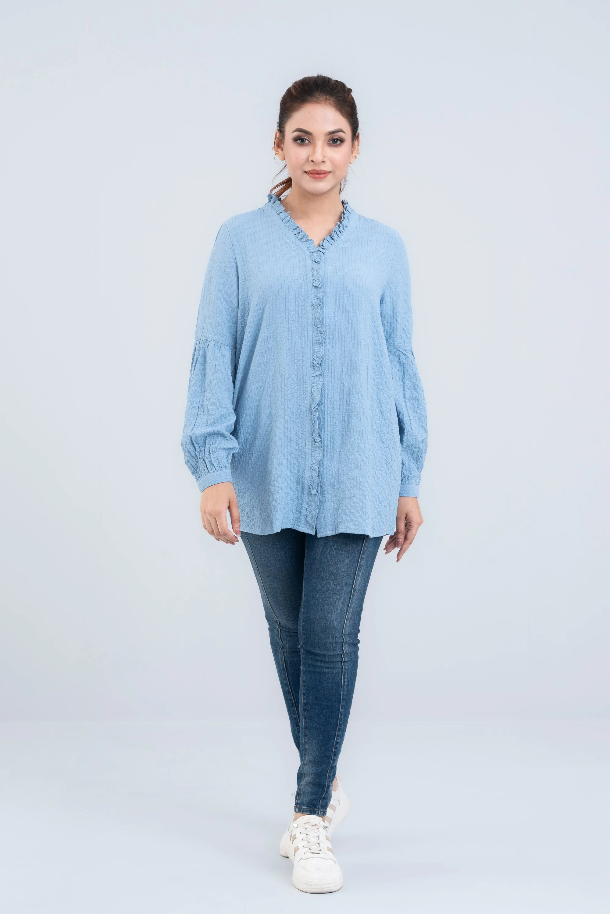 Enchanted Border Ruffle Shirt