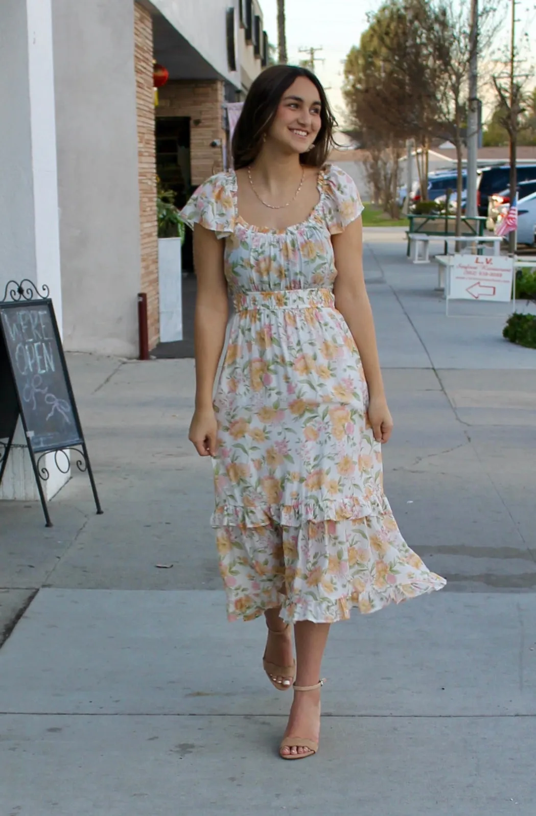 Floral Breeze Midi Dress