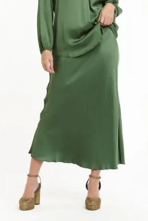 Green Bias Skirt