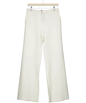 Karen Millen Cream Compact Stretch Essential Tailored Straight Leg Trousers UK 10