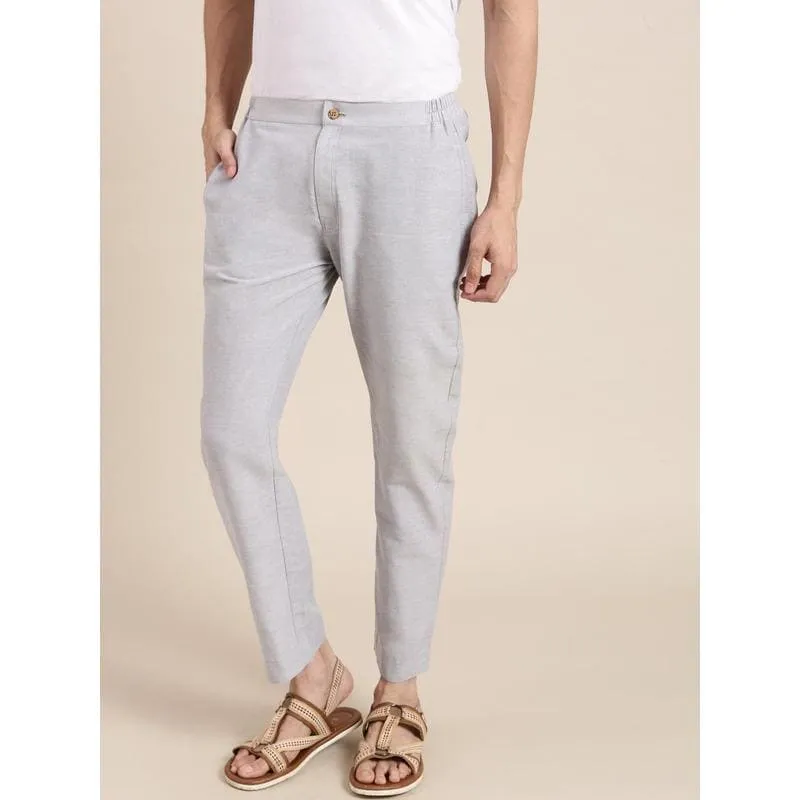 Khadi Men Trousers Pant - Grey