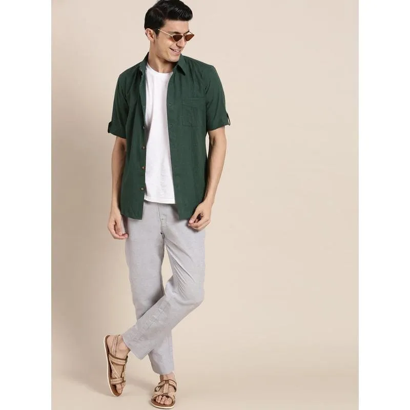 Khadi Men Trousers Pant - Grey