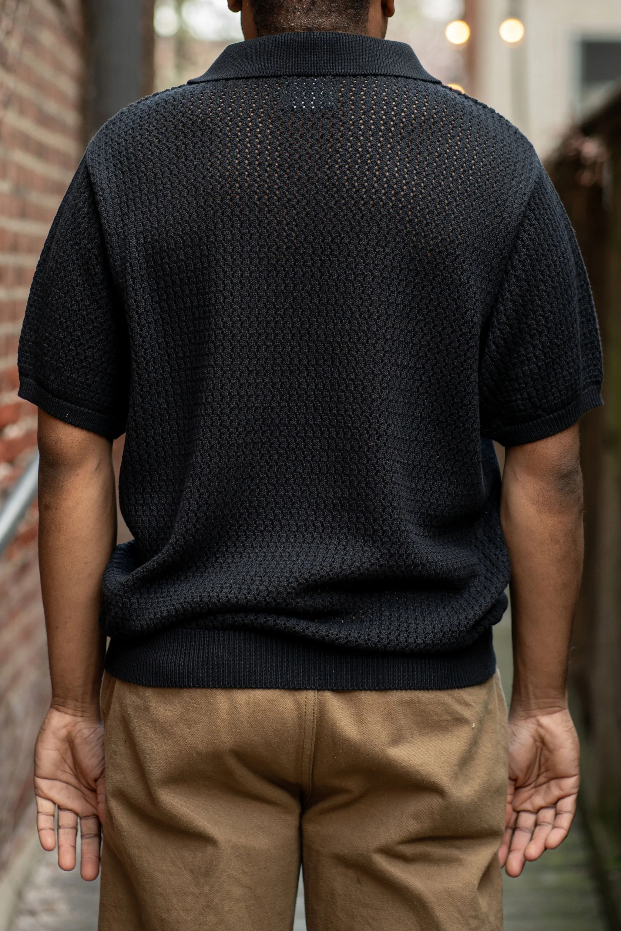 Knickerbocker Cotton Yuma Polo - Black