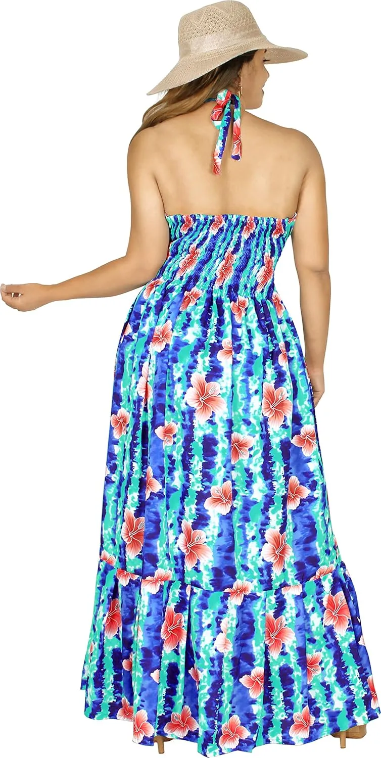 LA LEELA Women's Tube Dress Maxi Flowy Top