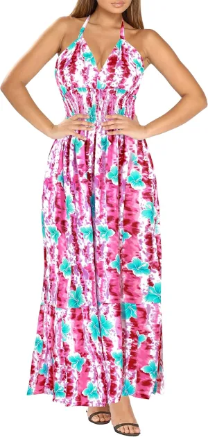 LA LEELA Women's Tube Dress Maxi Flowy Top