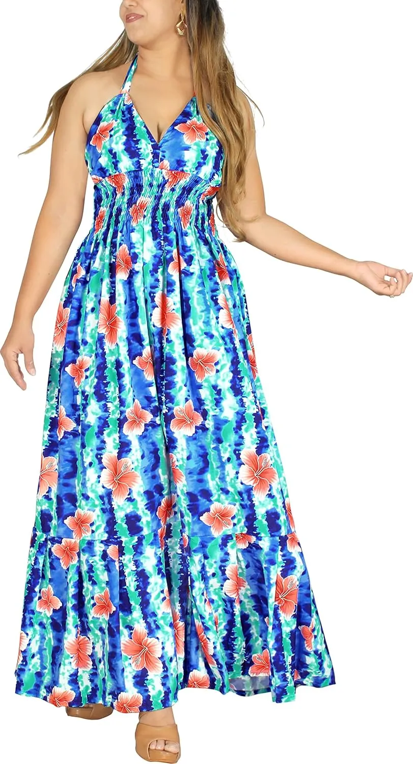 LA LEELA Women's Tube Dress Maxi Flowy Top