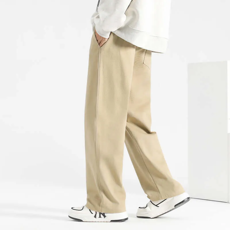 Men's Relaxed Fit Stretch Cotton Trousers