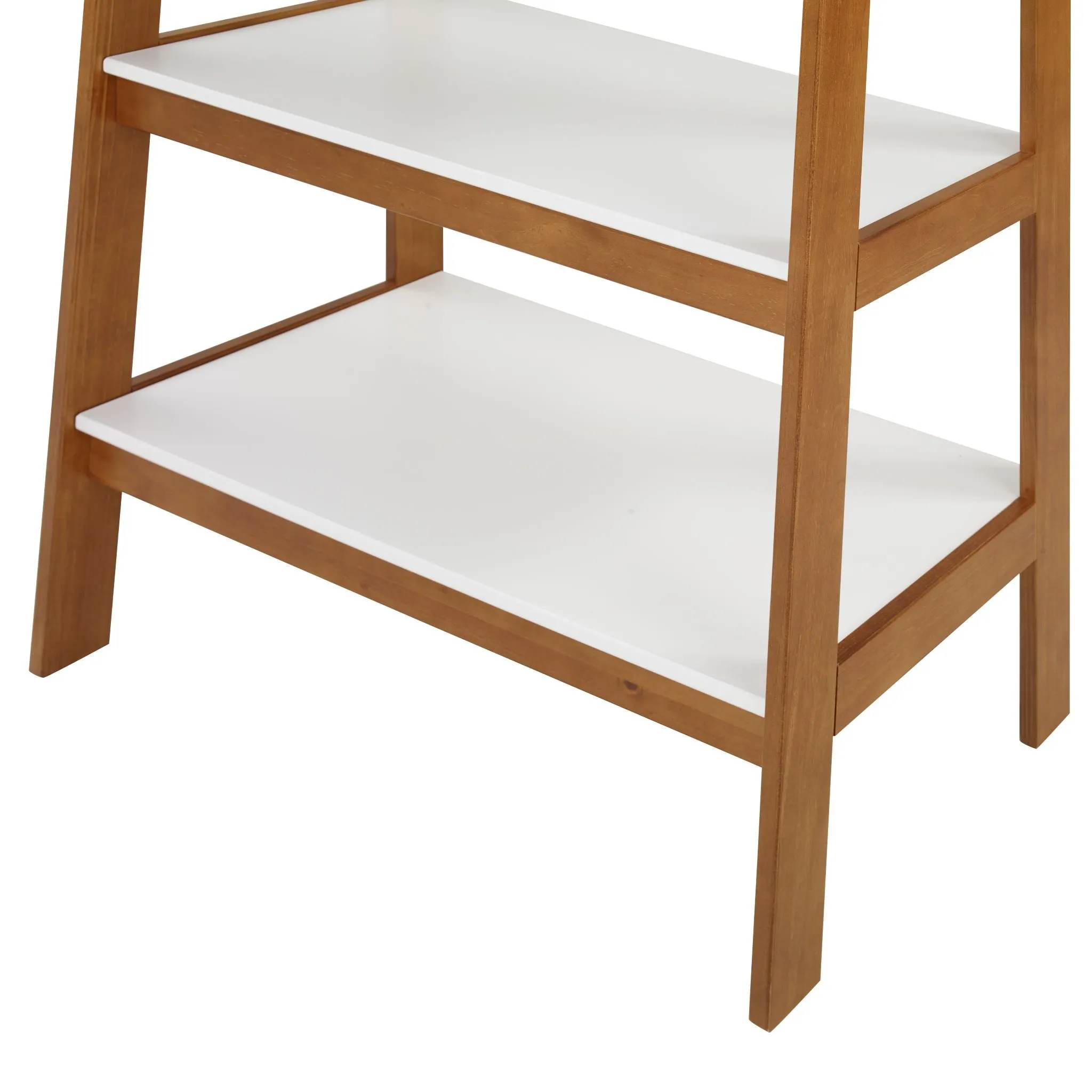 Mid Century Modern Open Bookcase - Castanho/White Finish - MD23312