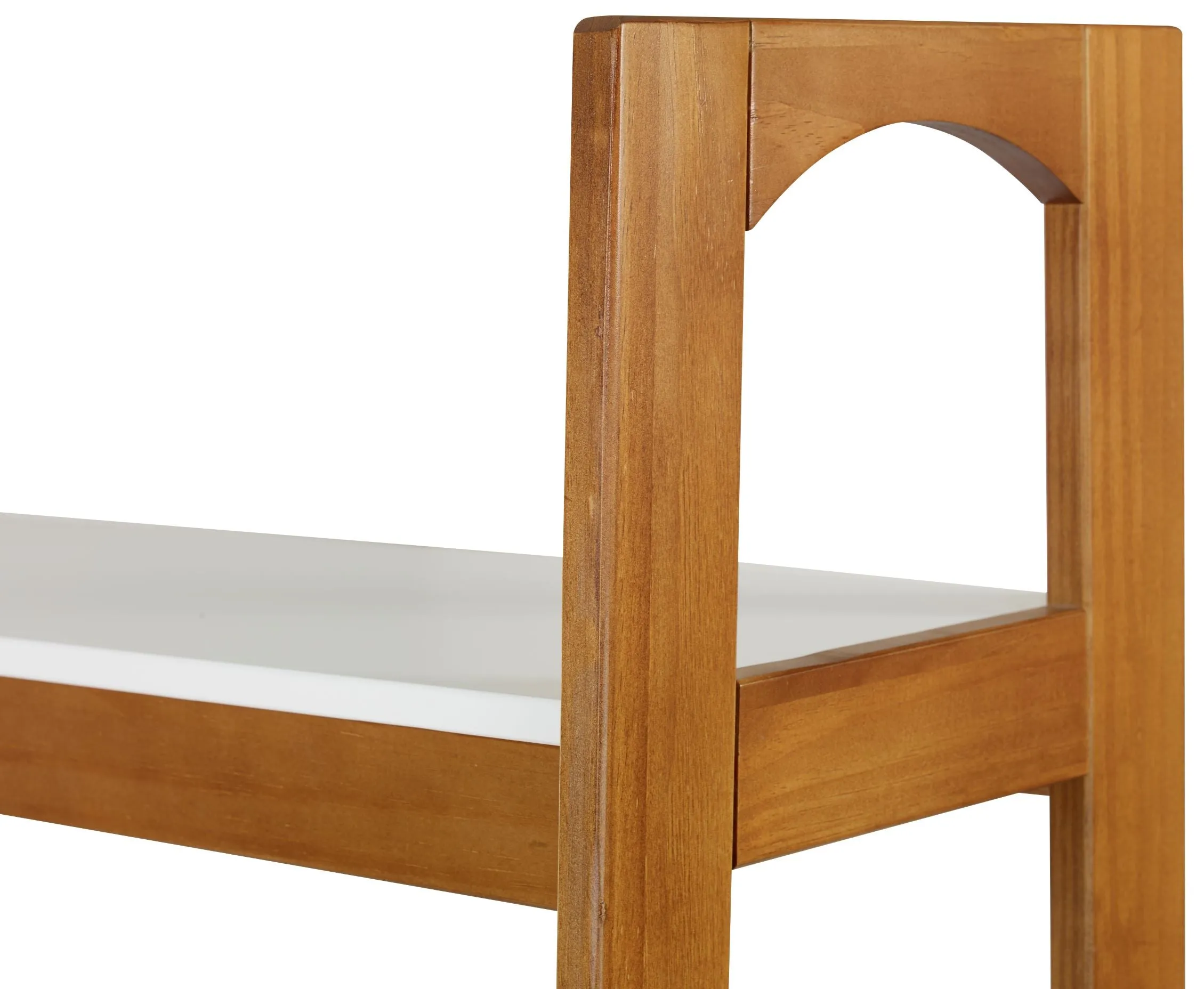 Mid Century Modern Open Bookcase - Castanho/White Finish - MD23312