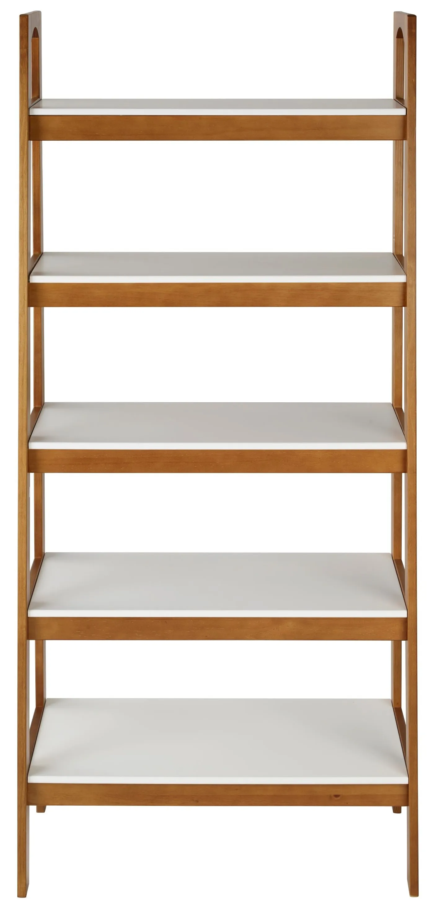 Mid Century Modern Open Bookcase - Castanho/White Finish - MD23312
