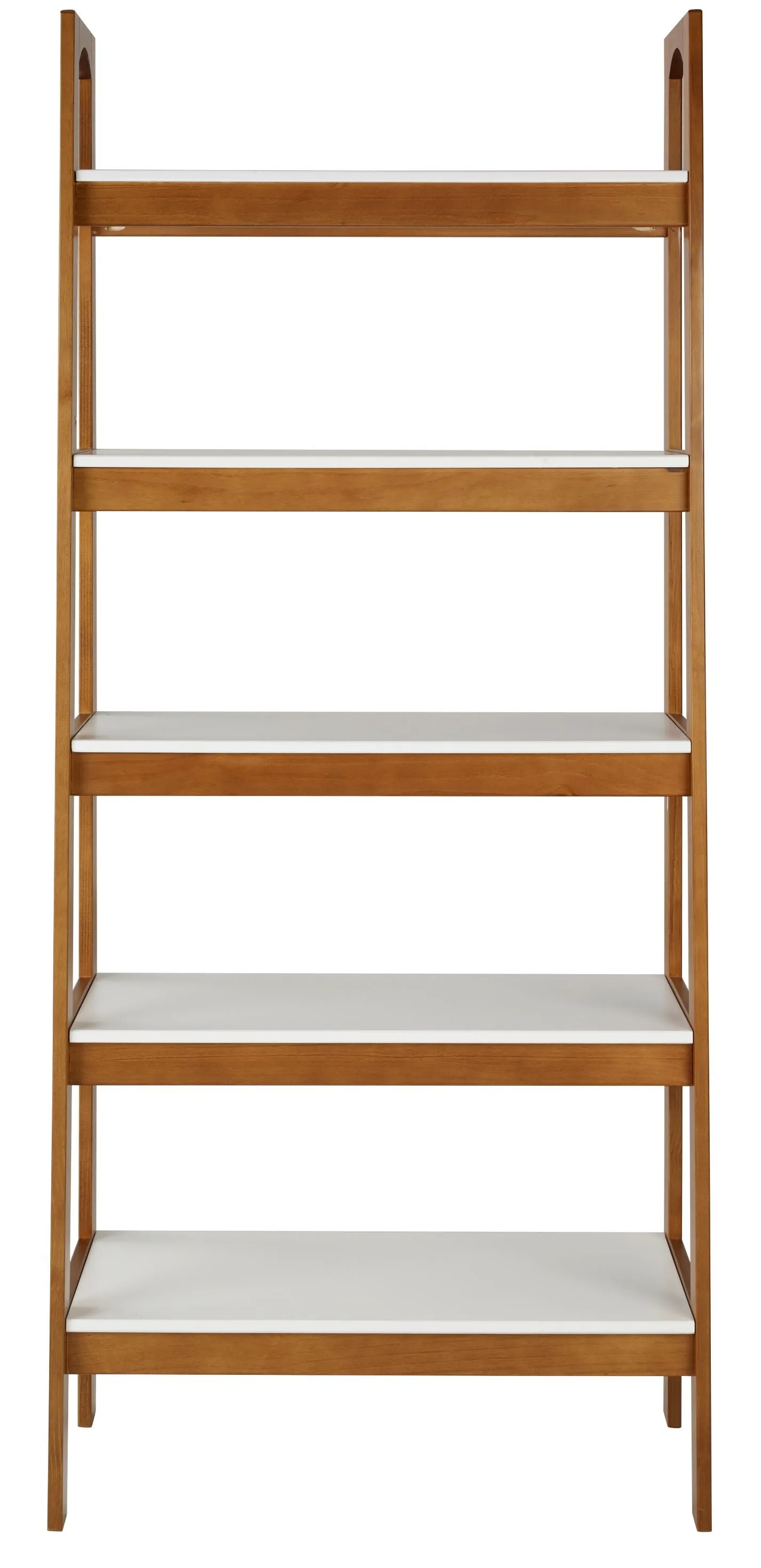 Mid Century Modern Open Bookcase - Castanho/White Finish - MD23312