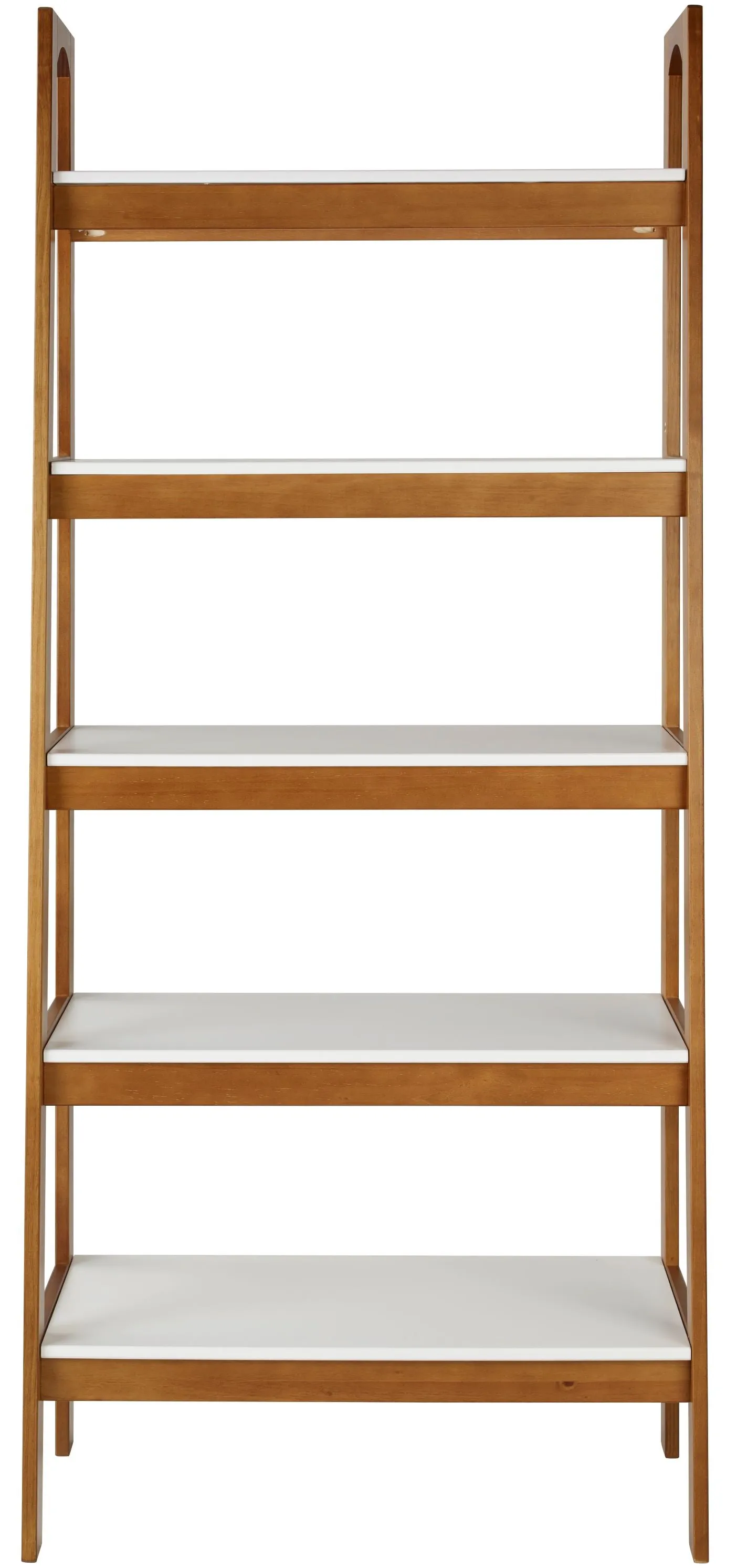 Mid Century Modern Open Bookcase - Castanho/White Finish - MD23312