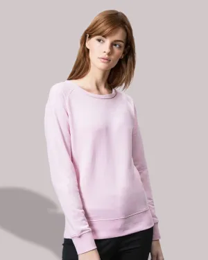 MTS M077 ― Damen Bio-Baumwolle Recycled rPET Raglan Sweatshirt - Soft Pink