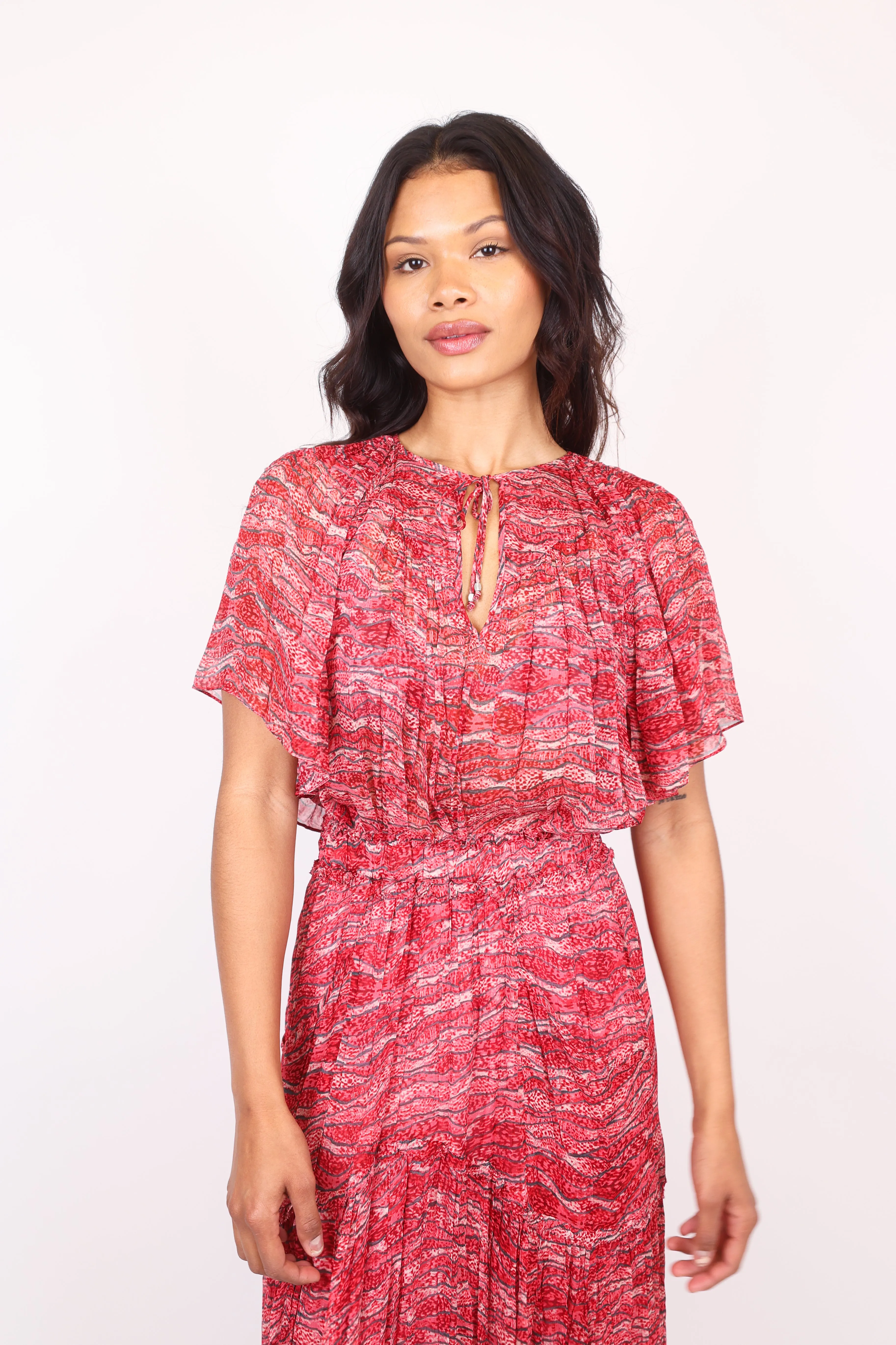 Neslya Wavy Chiffon Top