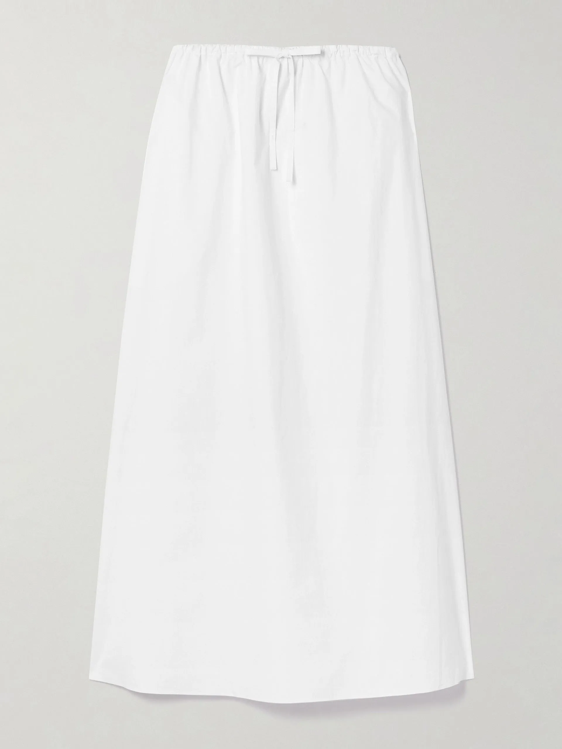 Organic cotton-poplin midi skirt