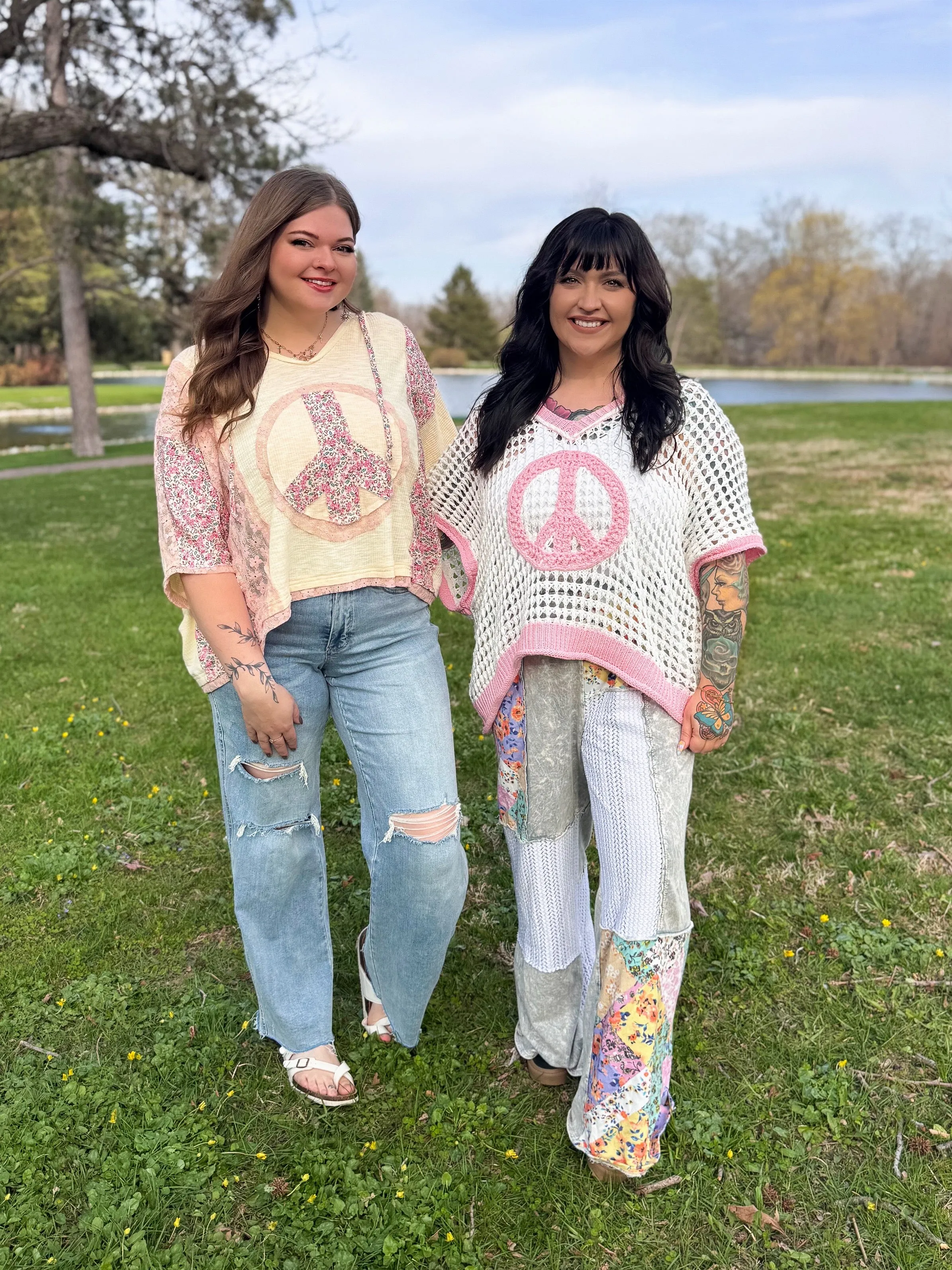 Peace Short Sleeve Sweater