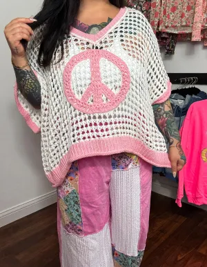 Peace Short Sleeve Sweater