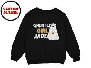 Personalized Long Sleeve Halloween Sweatshirt for Toddler Girls