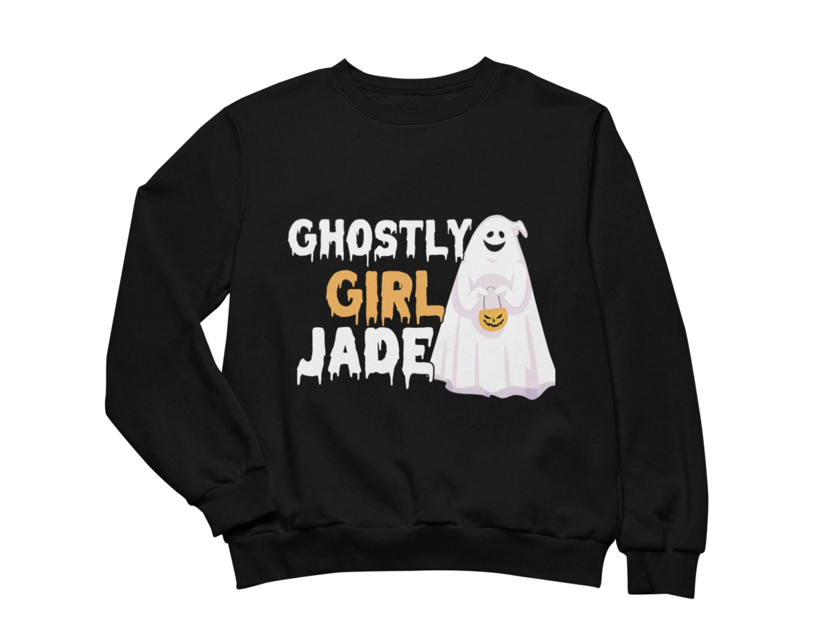 Personalized Long Sleeve Halloween Sweatshirt for Toddler Girls